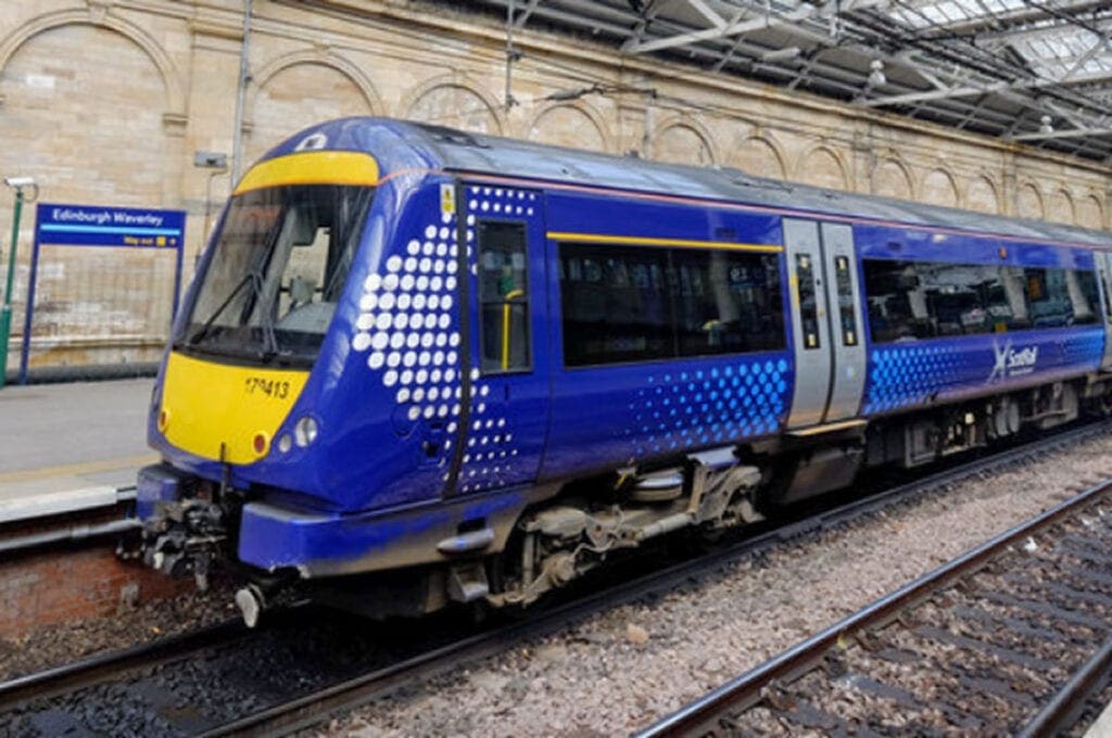 ScotRail train at a station