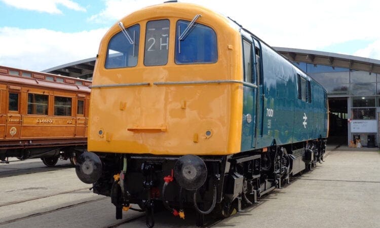 Last surviving BR Class 71 cosmetically restored at Locomotion