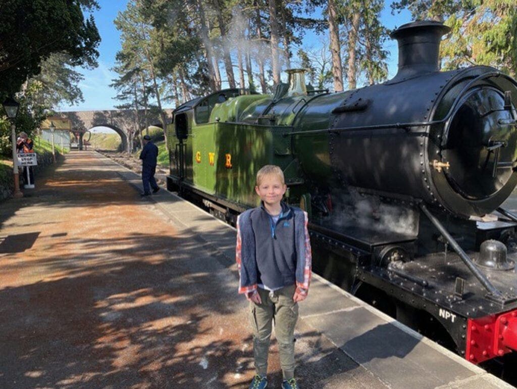 Josh Davies, who has been raising hundreds of pounds to help save the Llangollen Railway