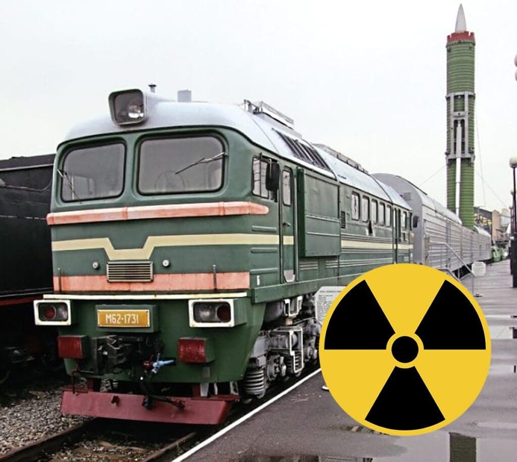 Missile train: Russian M62 diesel loco M62 1731, one of the batch built in the early 1990s, specifically to operate the old Soviet nuclear trains and RT-23 Molodets missile. It was taken out of use between 2003 and 2005 and preserved in the railway museum in the old Warsaw station in St Petersburg. KEITH FENDER