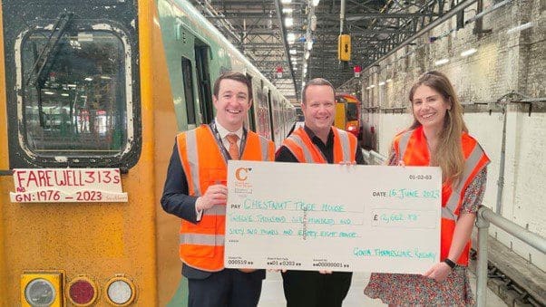 Over £25,000 donated to charity as part of Class 313 retirement fundraiser