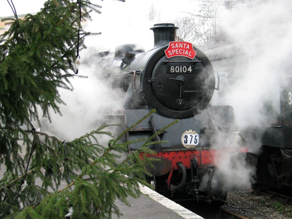 christmas steam train trips uk