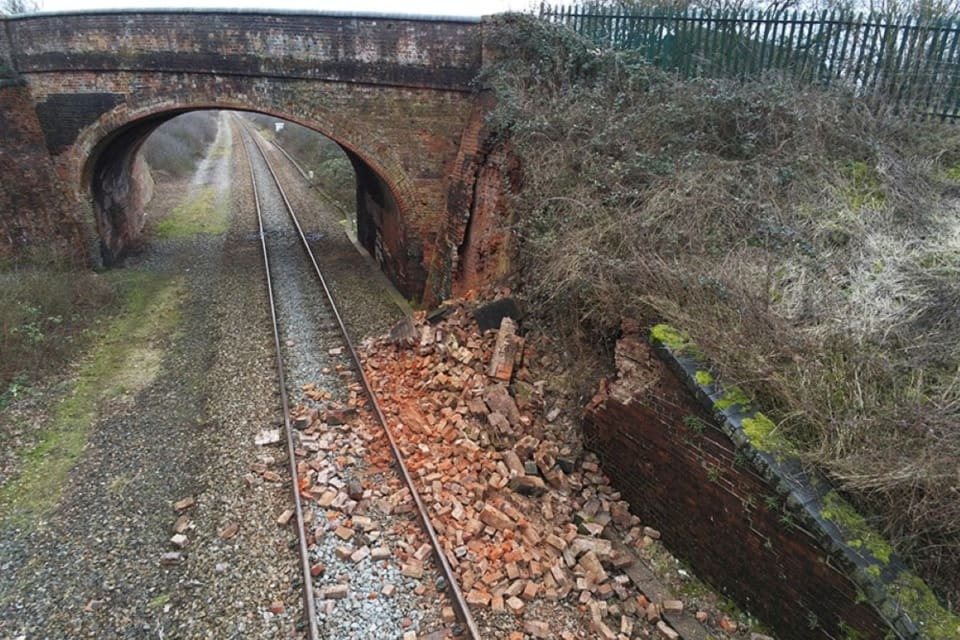 Hub Shell Callapsed Safety recommendations made after train hits bricks from collapsed wall ...