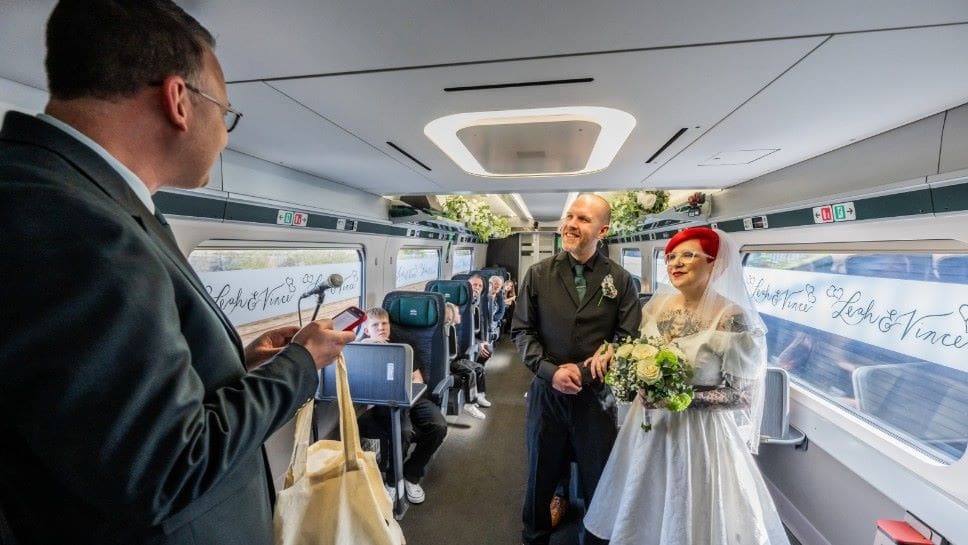 Wedding ceremony performed on train journey from Paddington to Swansea