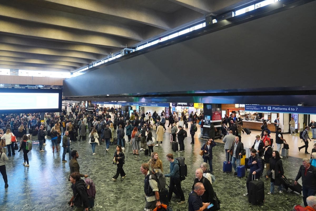 Euston station’s advertising board switched off following criticism