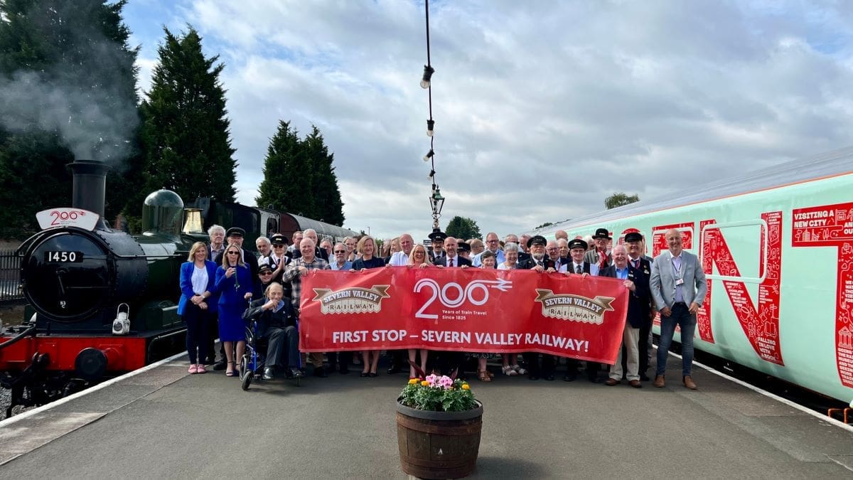 Railway 200 train arrives at first stop in year-long tour