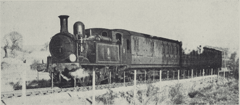 Sandown to Newport train, with 0-4-4 tank engine No. 31, “Chale,” between Newchurch and Harringford shortly before the line was closed completely in February, 1956