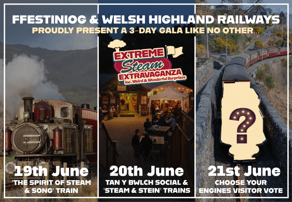 Extreme Steam Extravaganza set for Ffestiniog & Welsh Highland Railways