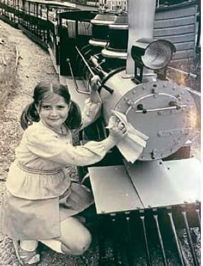 New Clevedon miniature railway operator Emma Coles was just eight years old when her father Len Harvey bought this Severn Lamb Rio Grande steam-outline petrol 2-8-0 locomotive to the Salthouse Fields line.
COLES FAMILY / NSC