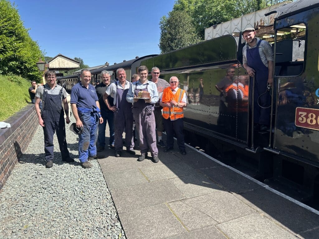 Matthew Carty was presented with cake, lots of it by the Motive Power Depot team.