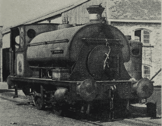Falmouth Docks & Engineering Co. Ltd. 0-4-0 saddle-tank No. 6 (Peckett 1530/19) outside the engine shed when undergoing repairs in 1972