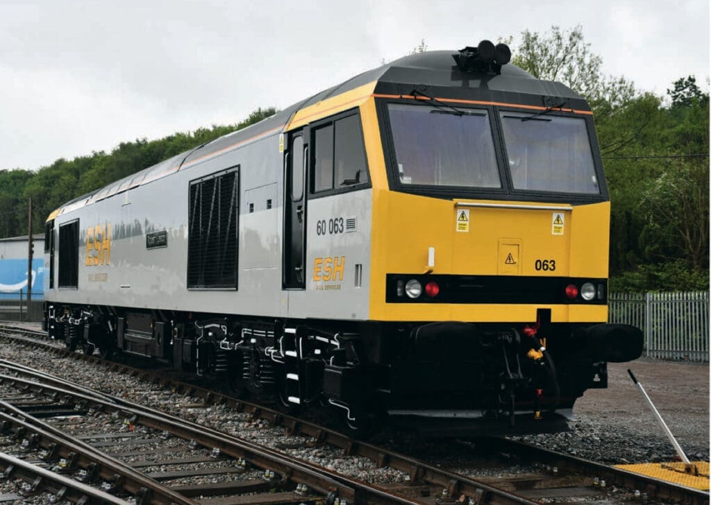 60063 – new in June 1991 and then named James Murray – is the first Class 60 to be revived for ESH Rail Services. The loco is seen at Longport Down Sidings on May 12 where it was formally named Robert Leech. Brad Joyce