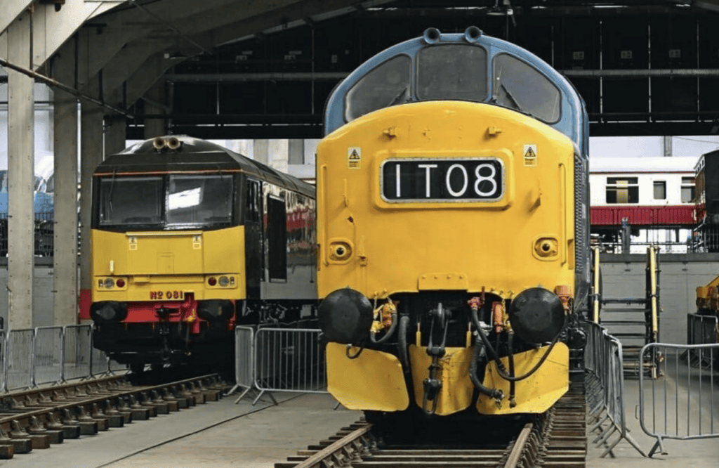 37190 and 60081 Isambard Kingdom Brunel on display in the main hall. In its days as a warehouse the space here was racked out from floor to ceiling with models awaiting dispatch.