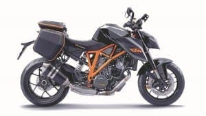 A small luggage system, available from KTM, is a nod towards the practical side of the bike.