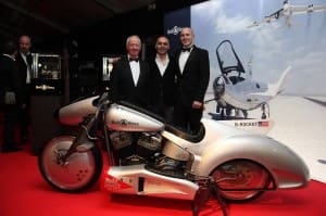 John Shaw, Bruno Bellamich & Steven Willis with the B-Rocket