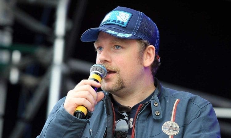 Take a Triumph factory tour and ride out with Rufus Hound