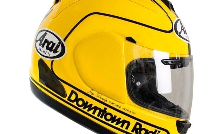 Limited edition Joey Dunlop Arai helmet now available