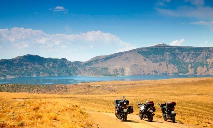 Motorcycle adventure seminar at The Adventure Travel Show