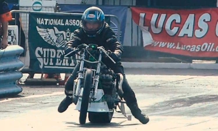 Video proves motorcycle drag racing isn’t about straight lines