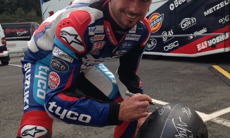 Signed BSB tyre up for auction in aid of Riders for Health