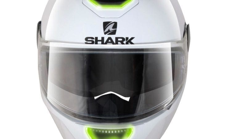 New Shark motorcycle helmet has LEDs built in!