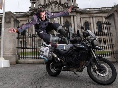 Rhys gets to Ireland – almost home for 2mororider