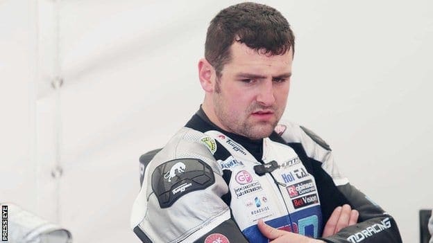 Video: Michael Dunlop crashes then gets run over