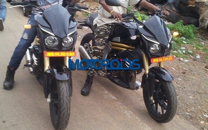 SCOOP funky 32bhp, 205cc single bike spotted testing