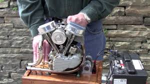 VIDEO Perfect scale model H-D engine runs and revs loud