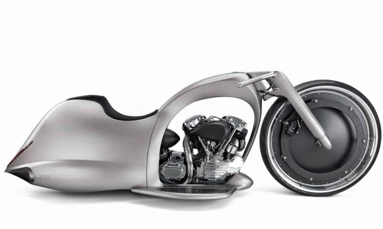 Akrapovic builds this. Awesome future bike thing with no exhausts on show…