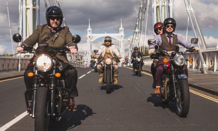 Motorcyclists across the UK dress dapper and take to the highway for charity