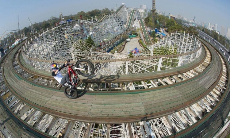 VIDEO Trials on a roller coaster track!