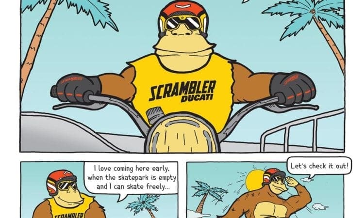 Ducati Scrambler 400: Latest comic strip weirdness appears