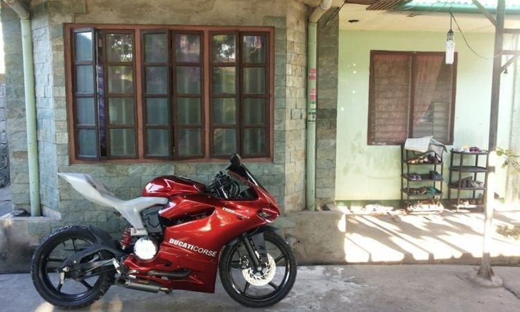 Philippines kid makes own ‘Panigale’ – and does a good job of it