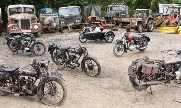 Mega barn find of 45 classic motorcycles going to auction at Stafford