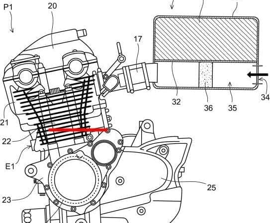 Honda’s new motorcycle hybrid engine appears in published patent