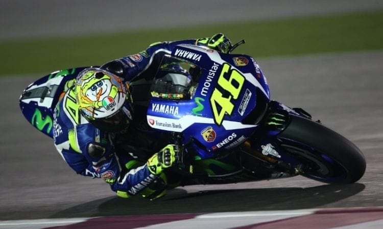 Rossi at Losail MotoGP test, ten corners in and falls: “It was a small slide at 70kph”