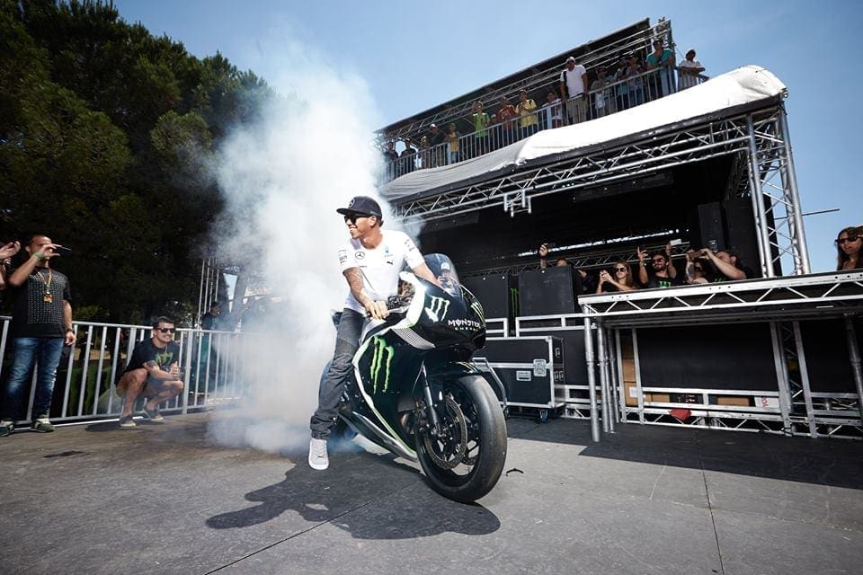 Lewis Hamilton on a motorbike?! F1 v MotoGP at the British Grand