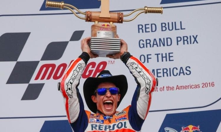 Marquez romps to another win in MotoGP – loads of others crash out though