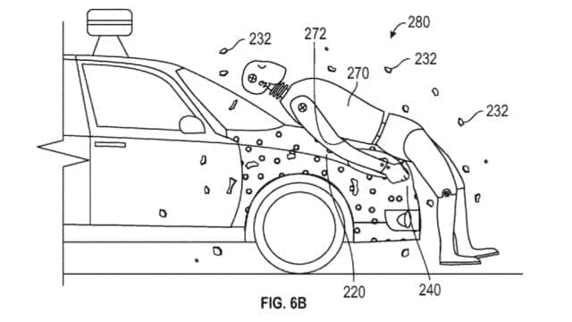 Google patents ‘sticky bonnet’ solution for driverless cars hitting pedestrians (and bikers, we assume)