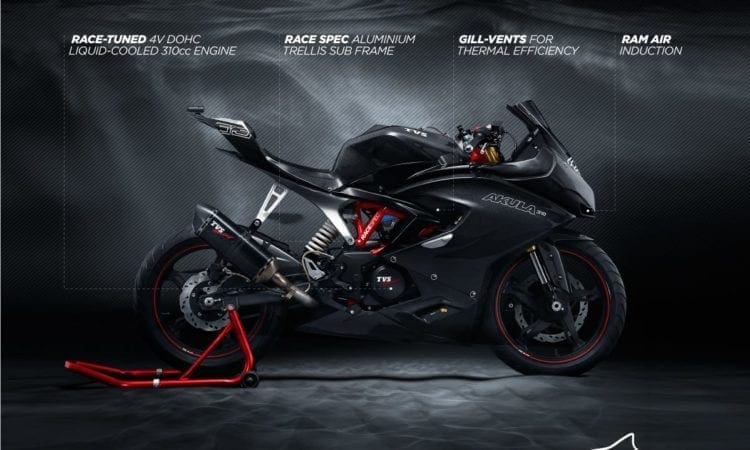 TVS to launch the Akula as the APACHE 300 mini-superbike. Paves the way for BMW’s S300RR.