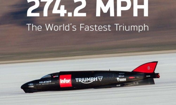 Guy Martin posts fastest ever Triumph speed – 274.2mph in Utah