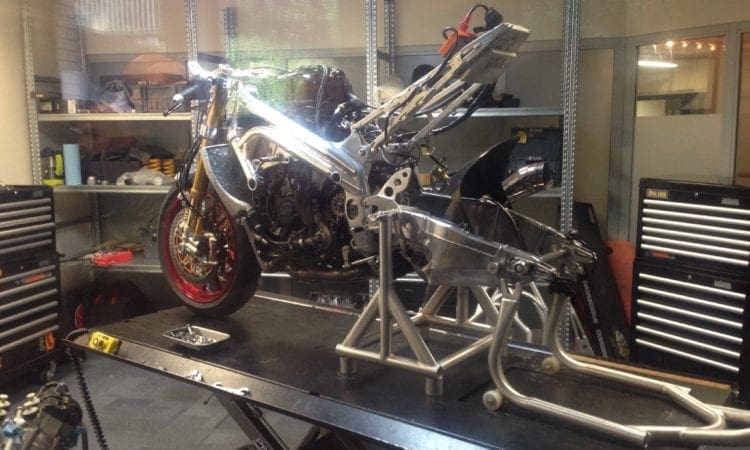 Want to see secret inside Norton pics? Insider photos of the development ‘corner’ reveal the chassis work under development
