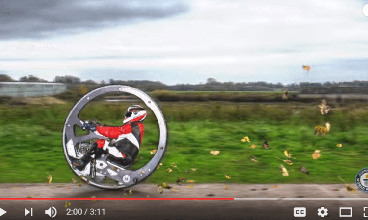 Video: Monowheel rider from the UK sets new, weird world record for 68mph on this thing!