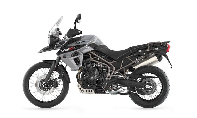 Triumph adds a third grey to make the all-new, all-grey colour scheme on the Tiger XCx