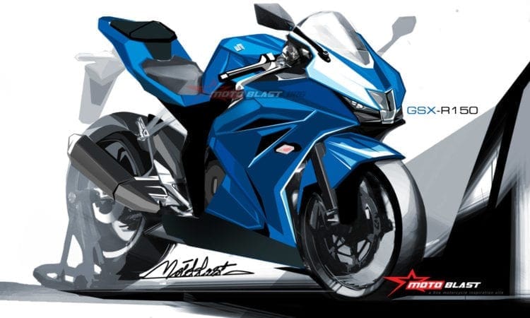 Suzuki GSX-R150 illustrations appear based on our spy shots – look great