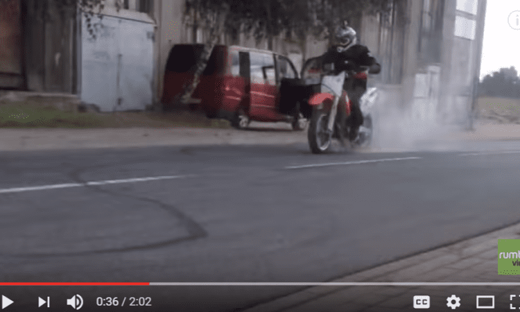 Video: Wheelied to death (the bike that is)