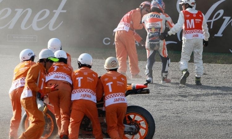 MotoGP: Pedrosa fractures collarbone in crash during FP2