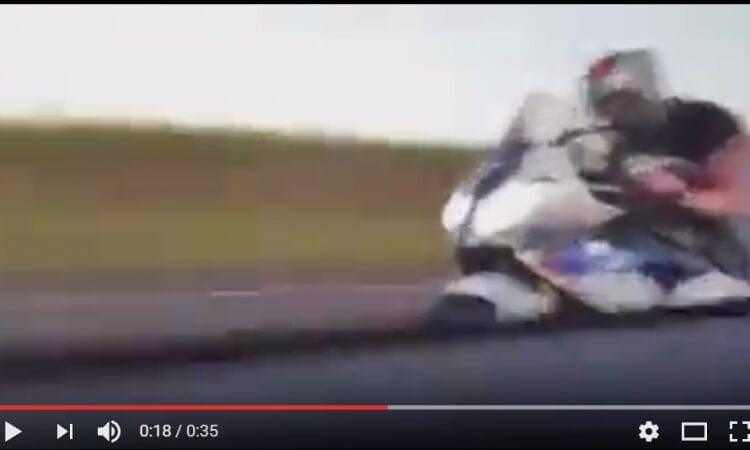 Video: Some car going flat out then this guy comes past… watch it