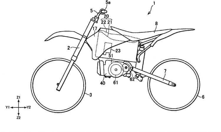 Revealed: Yamaha’s first full patent drawings for its production all-electric off-roader (just appeared)